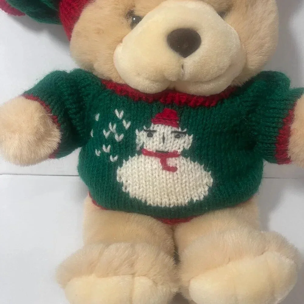 Vintage Christmas Teddy Bear